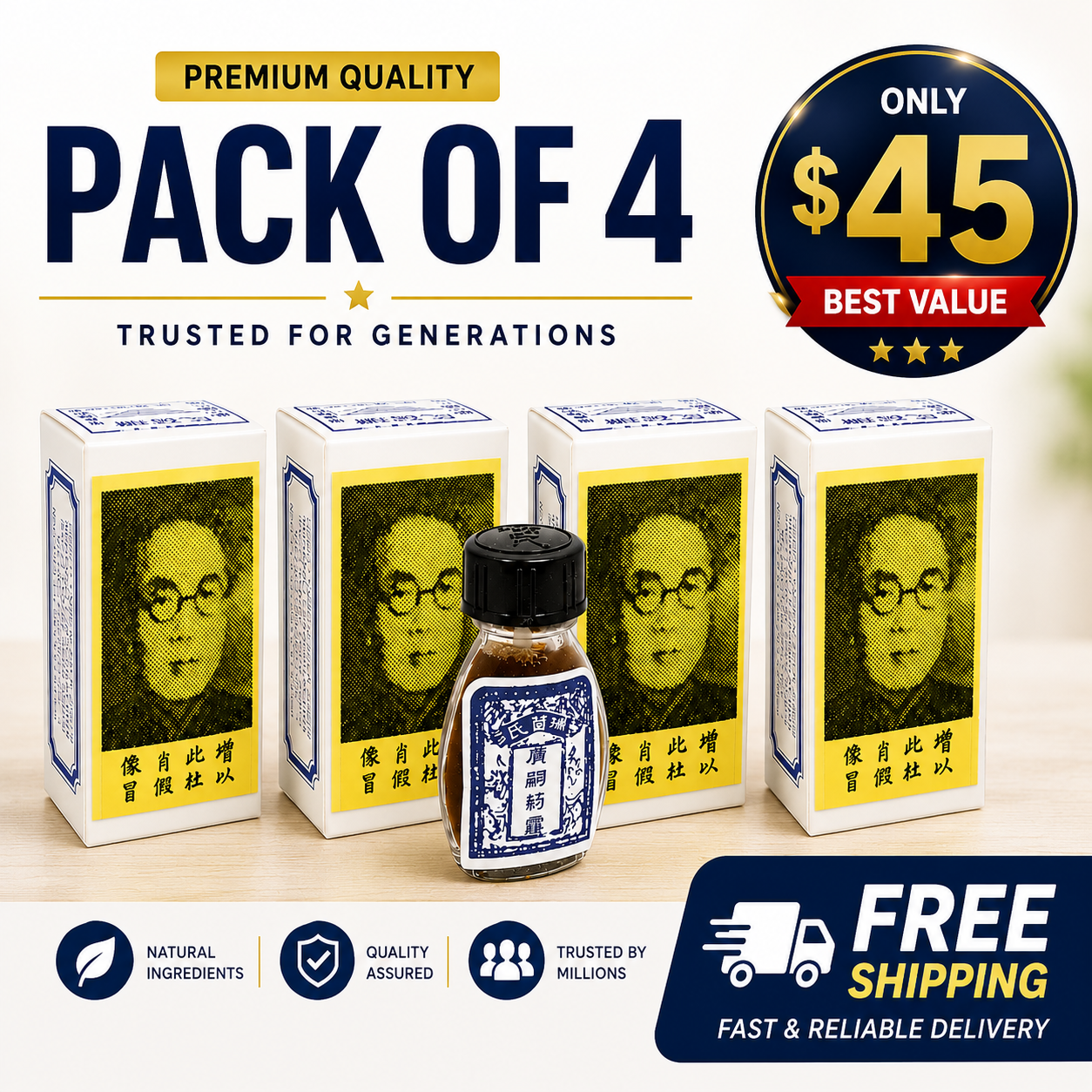 Pack 4 - T-chin Sospwa Seifens 100% Original Kwang Tze Solution china brush
